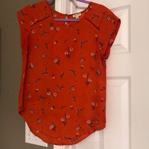 Womens light red blouse size small